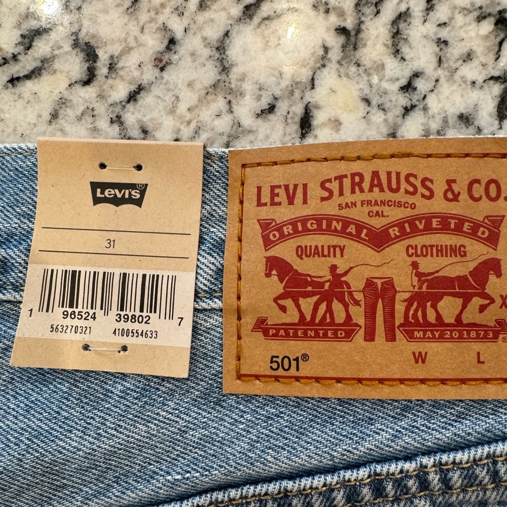 Levi’s 501 High Rise Cutoff Shorts Size 31 NWT 100% Cotton - Picture 5 of 8